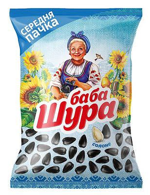 Насіння смажене Баба Шура 215г смажене солоне